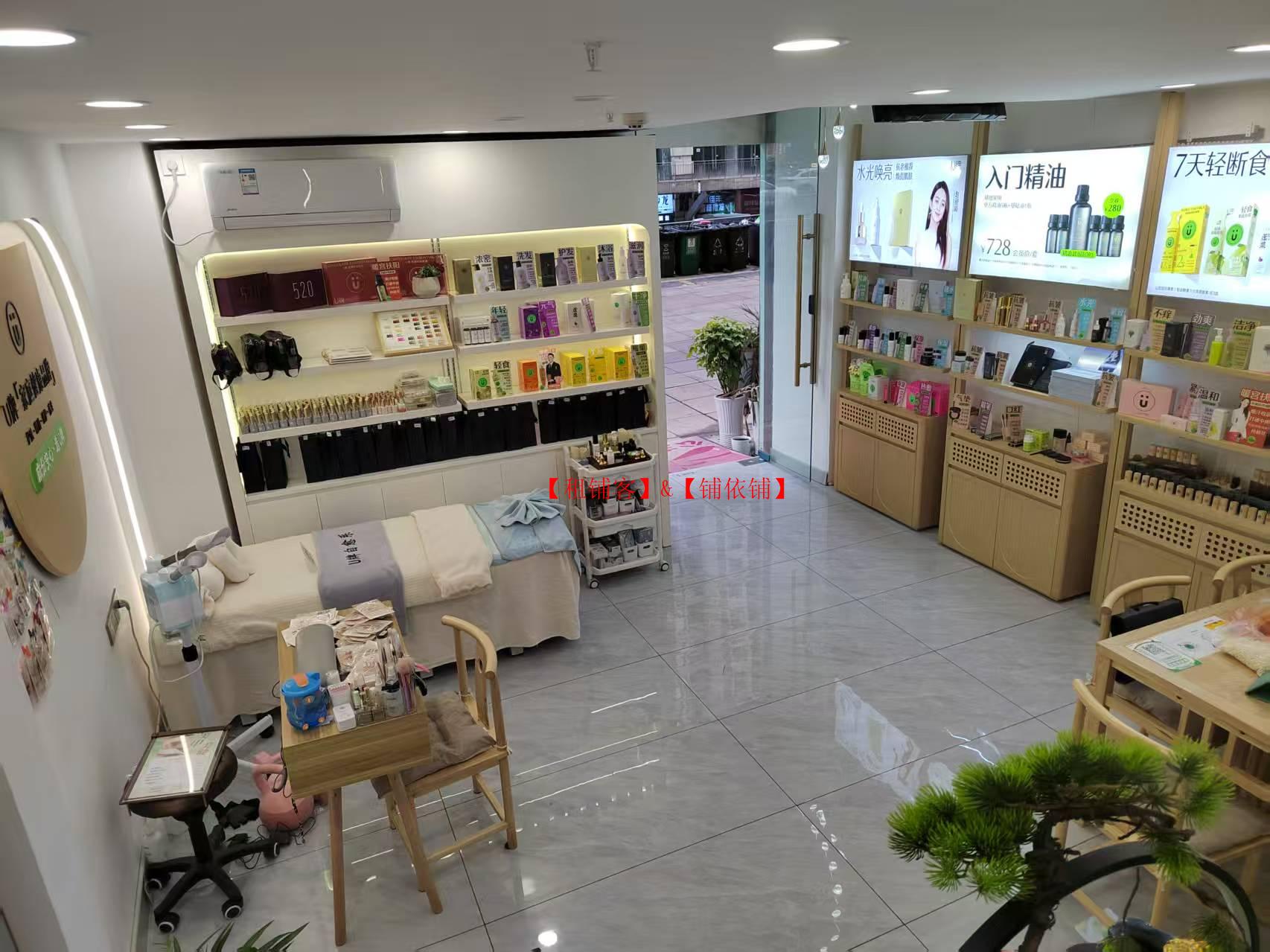 花果园T2区马路边临街楼上下60平化妆品店转让